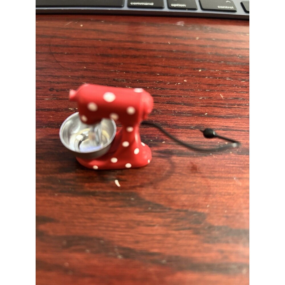 Miniature Red Polka Dot Mixer w Bowl Gif Mother Day
